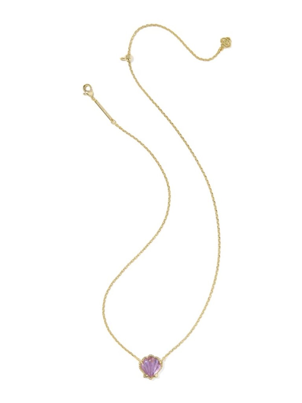 Kendra Scott x Brynne Shell Gold Short Pendant Necklace - Picture 3 of 3
